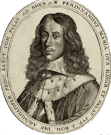 Ferdinand-Marie de Bavire  sur un mmorial du couronnement - 1658